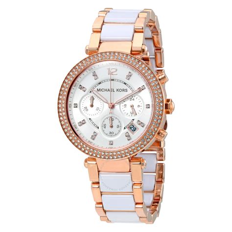 michael kors watch white for women|Michael Kors chronograph watch women.